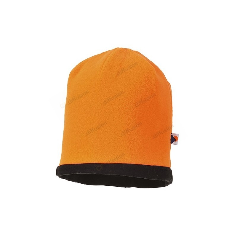 Bonnet polaire réversible PORTWEST HA14 Orange/noir
