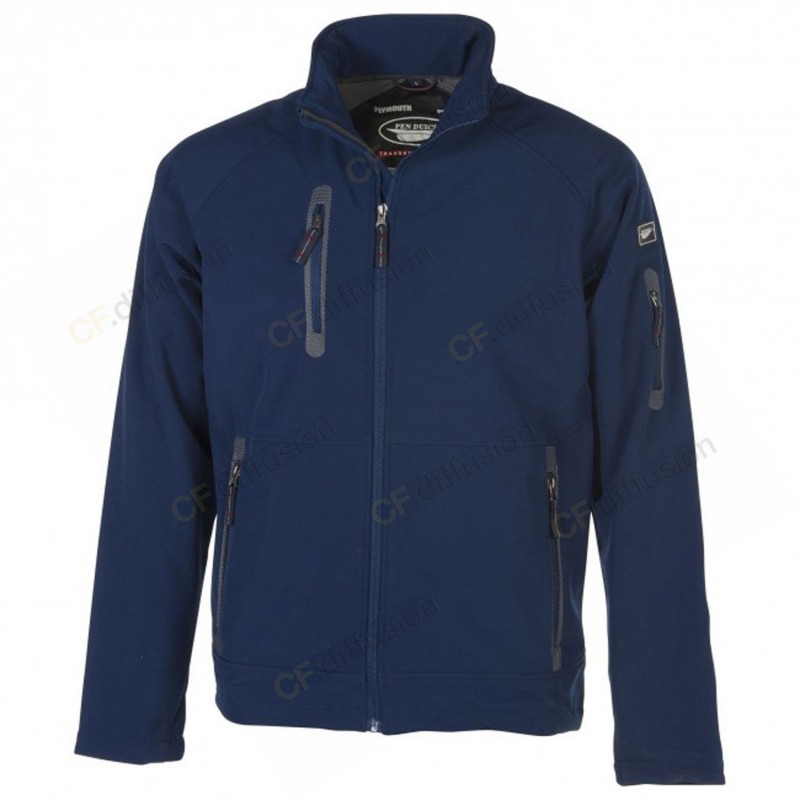 Veste softshell PEN DUICK Marine. Vu de face