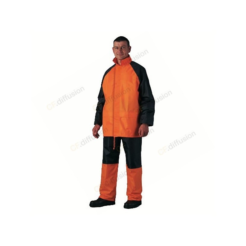 Ensemble de pluie imperméable Coverguard MO50775 Orange.