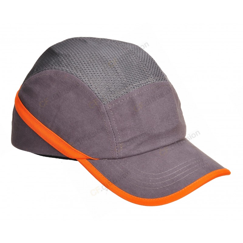 Casquette de sécurité anti-heurt, aération PORTWEST PW69 Gris. Vu de profil