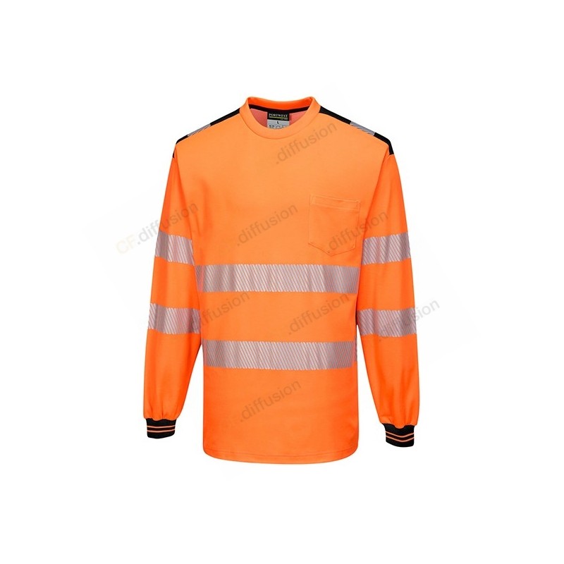 T-shirt Portwest T185 haute visibilité Orange fluo