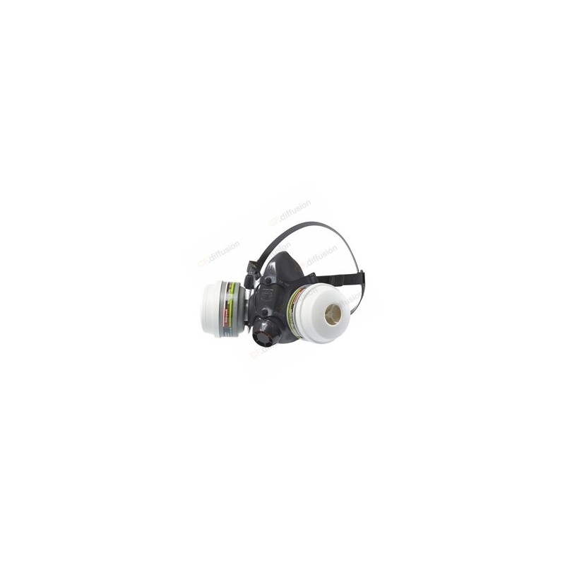 Demi-masque respiratoire à 2 filtres HONEYWELL N65770033. Vu de face