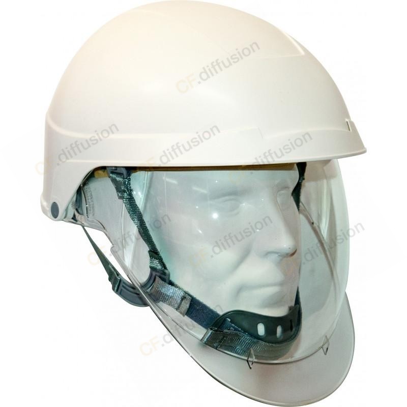 Casque électricien en polyamide avec écran relevable en polycarbonate CREATOP IDRA2 Blanc
