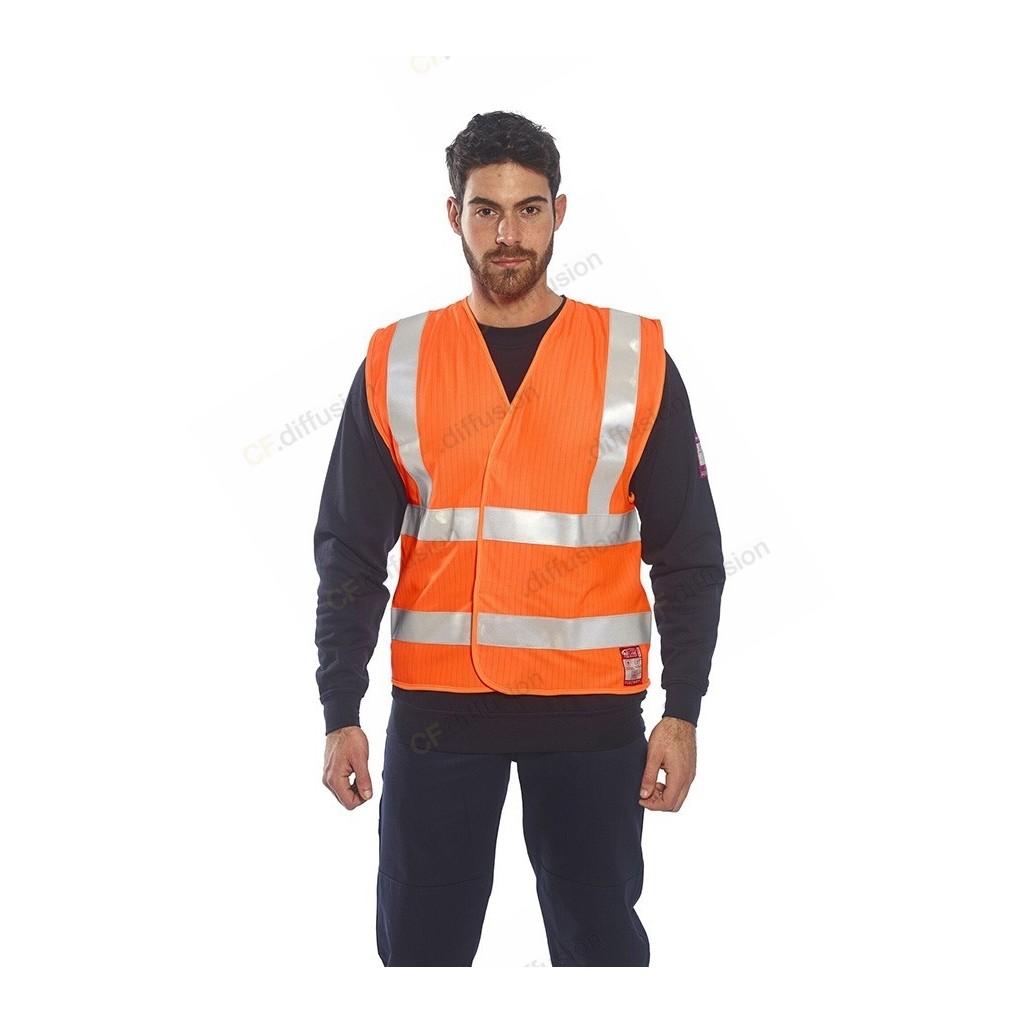 Gilet de sécurité orange normes CE