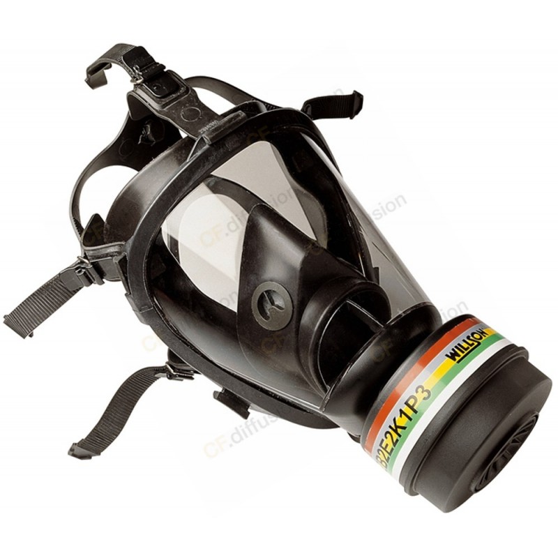 Masque complet anti-gaz et vapeurs HONEYWELL 1710394. Vu de profil