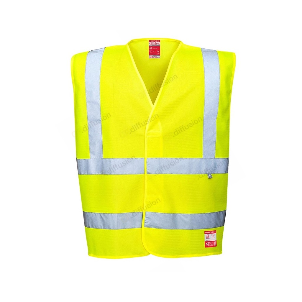 Gilet de sécurité EN 20471 Class.2 EN 14116 EN 1149-5 Jaune