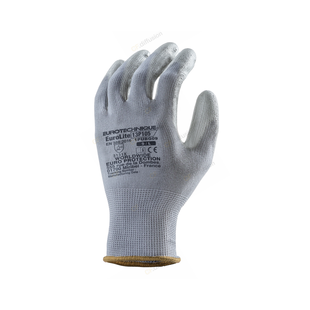 Gants manutention polyuréthane antistatique sur support nylon