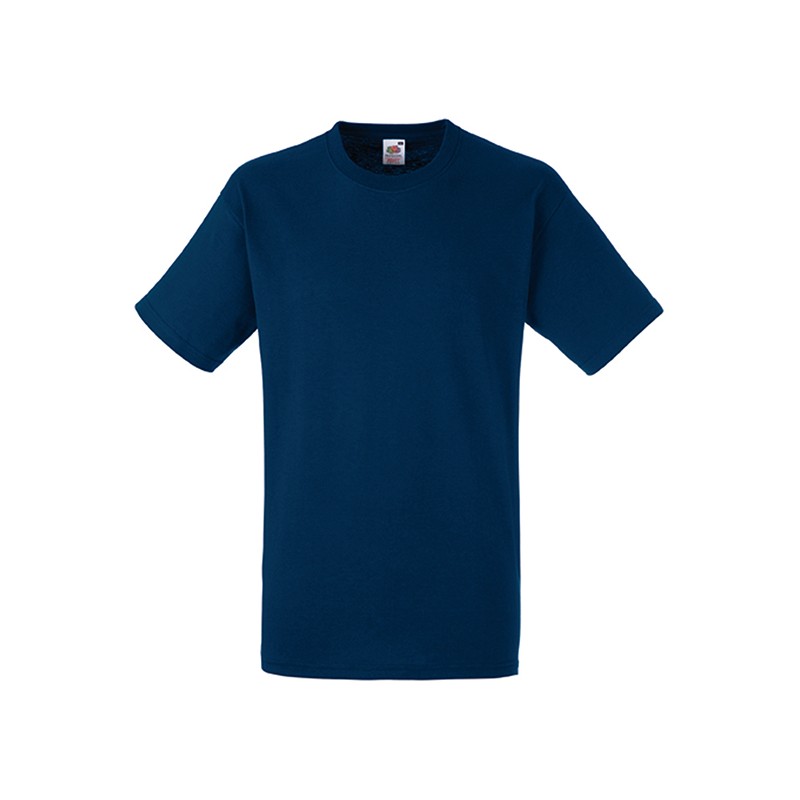 Tee shirt manches courtes Fruit Of The Loom SC190 Marine. Vu de face