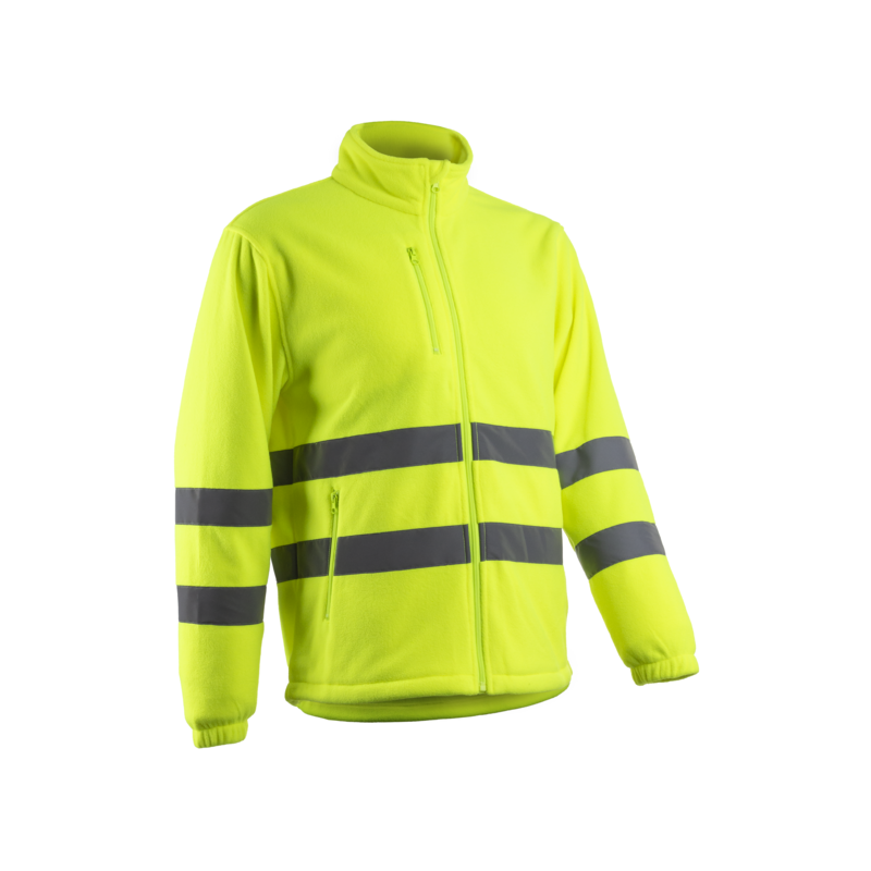 Polaire haute visibilité Coverguard 5RIT170 Jaune fluo. Vu de face