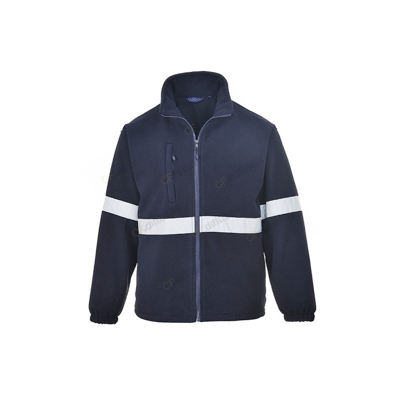 Blouson polaire Portwest F433 Spécial froid Marine. Vu de face