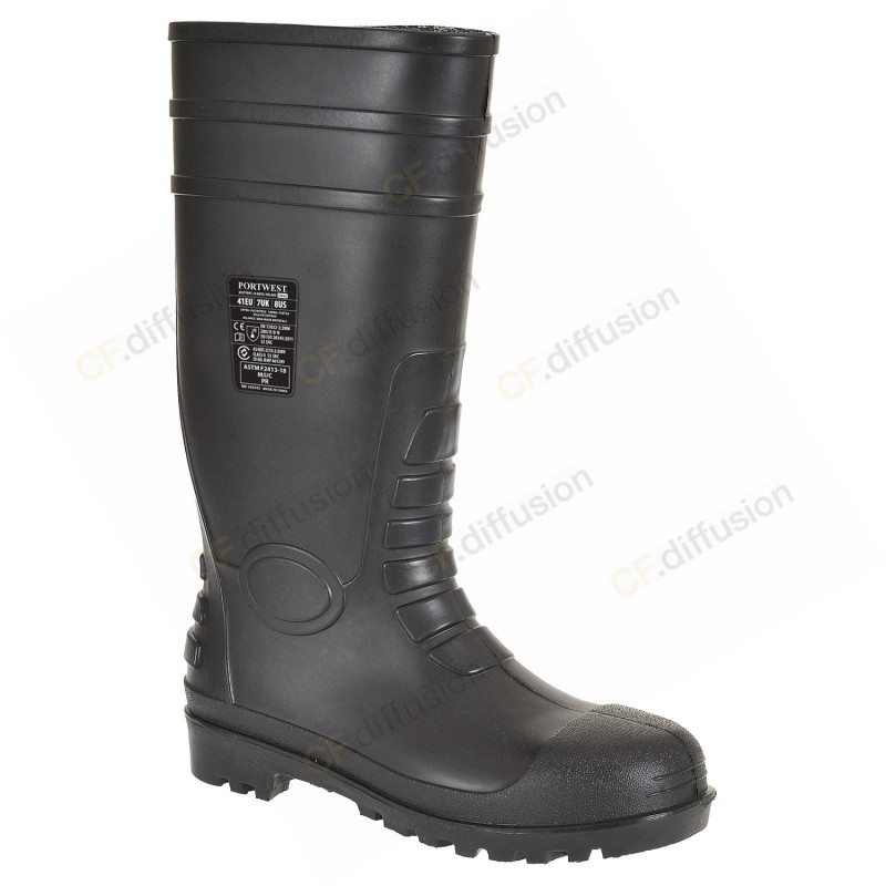 Botte de sécurité étanche et résiste aux acides S5 Portwest FW95 Noir