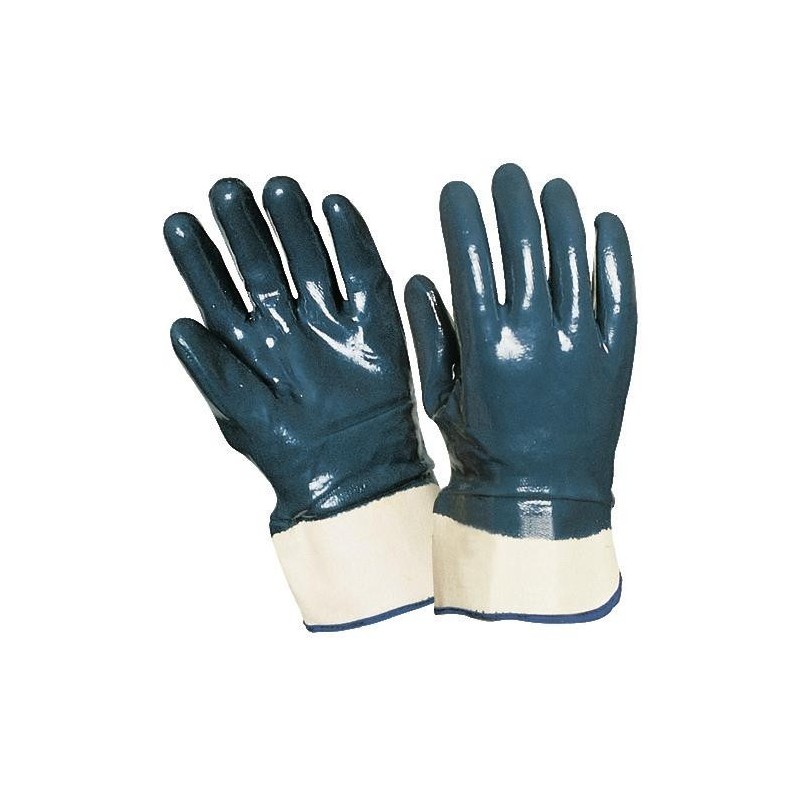 Gants en nitrile EUROTRIL 9620 enduction épaisse totale Bleu  