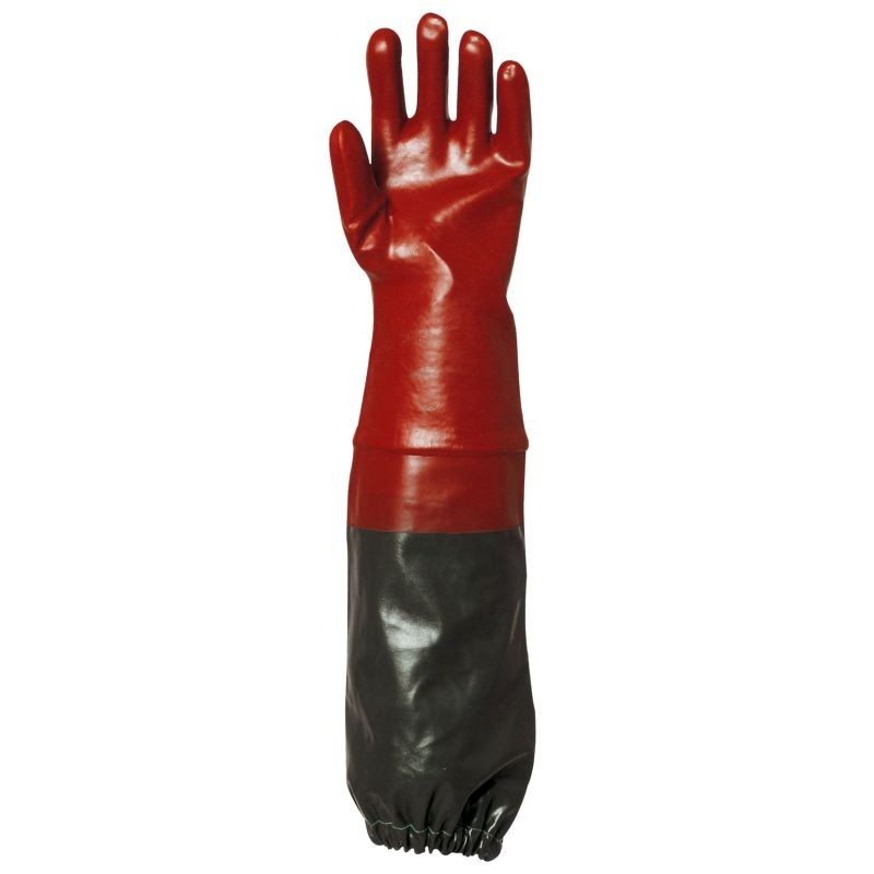 Gants de protection chimique enduction pvc L/65 cm COVERGUARD MO3669 Rouge
