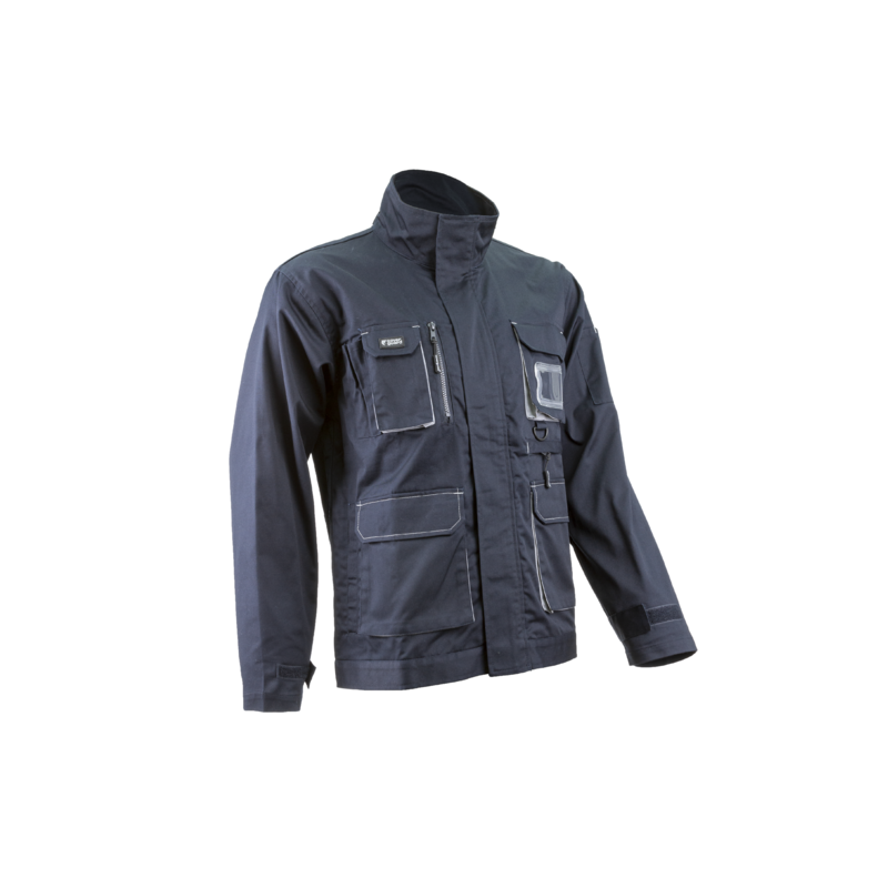 Veste de travail multipoches Coverguard NAVY II Marine. Vu de face