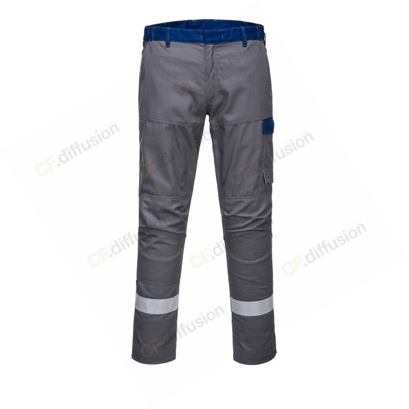 Pantalon ATEX multirisques Bi-couleur et bandes rétro