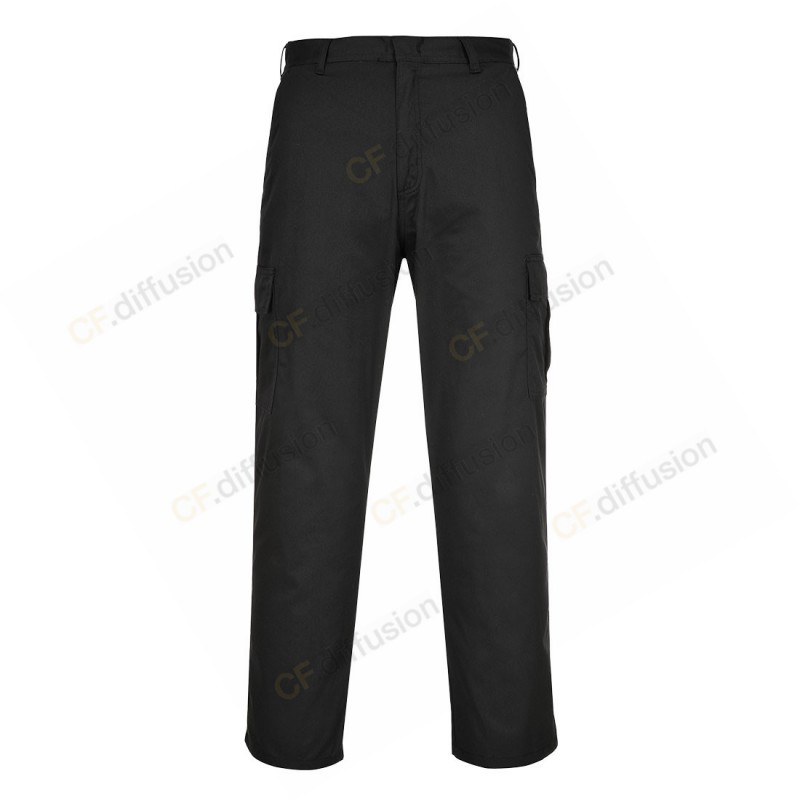 Pantalon Portwest C701 Sécurité Noir. Vu de face