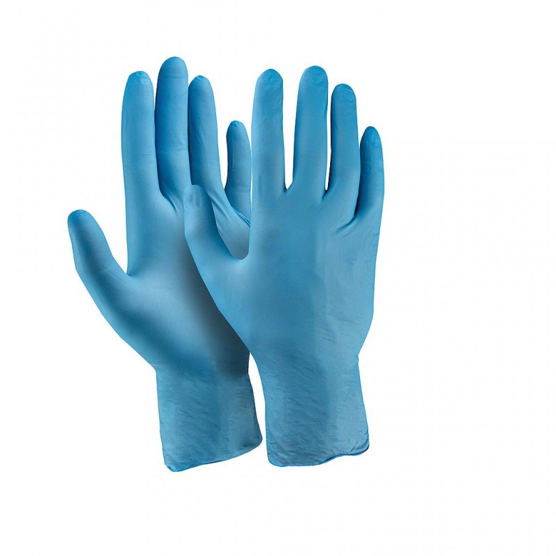 Gants jetables en nitrile non poudrés ACTIVE GEAR D3750 Bleu