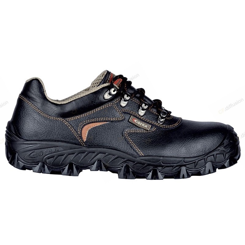 Chaussure sécurité basse S3 SRC COFRA CASPIAN Noir. Vu de côté