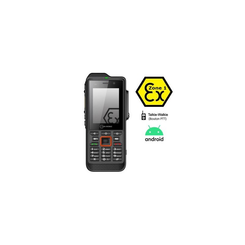 Téléphone mobile I.SAFE IS330.1 Mobile à touches Atex zone 1/21,Android 9.0, caméra 13 Mpx, batterie 4400mh
