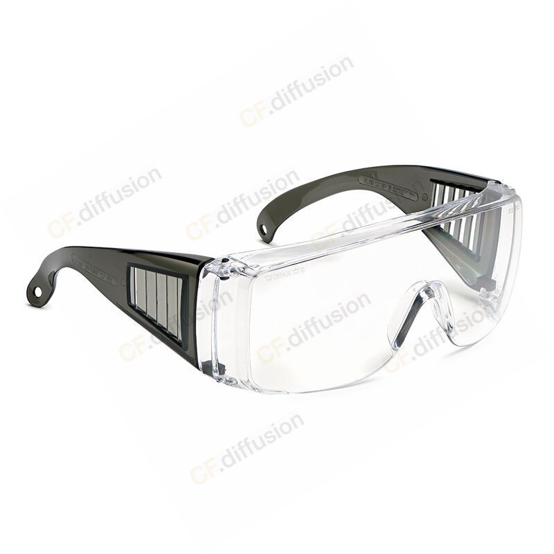 Sur lunette de sécurité pour port de lunette de vue BOLLE SAFETY BL110. Vu de profil