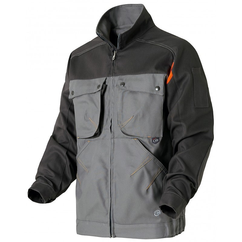 Blouson de travail Molinel 26864101026 Gris carbonne / Orange. Vu de face