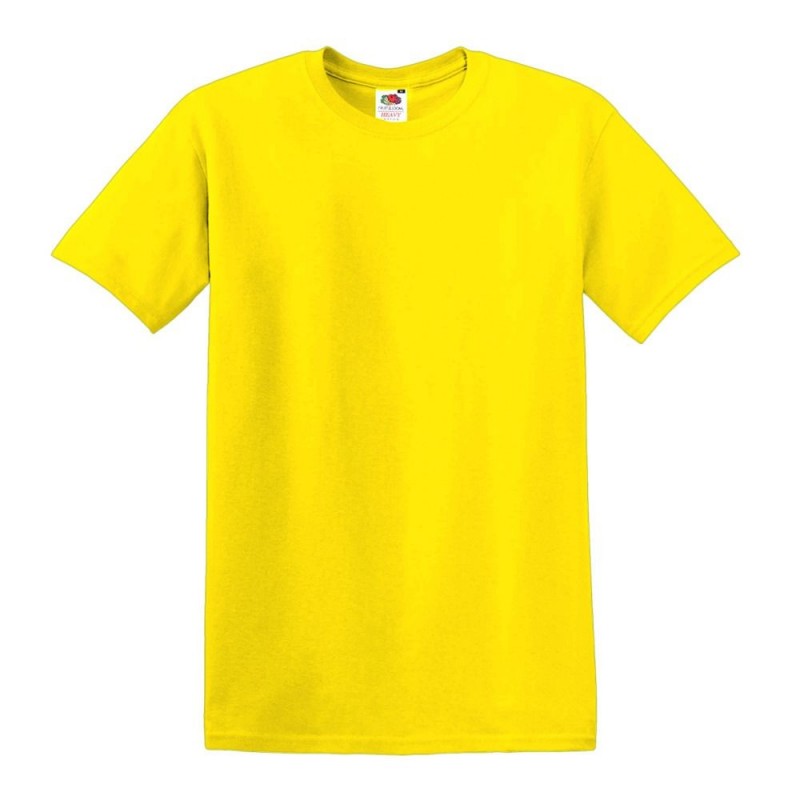 T-shirt pur coton 190g Fruit Of The Loom HEAVY-T  coloris Jaune  