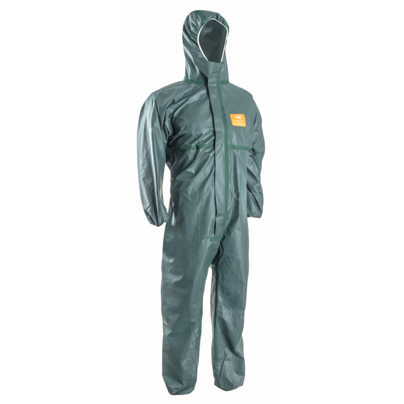 Combinaison jetable de protection COVERGUARD MO44510 Vert. Vu de face
