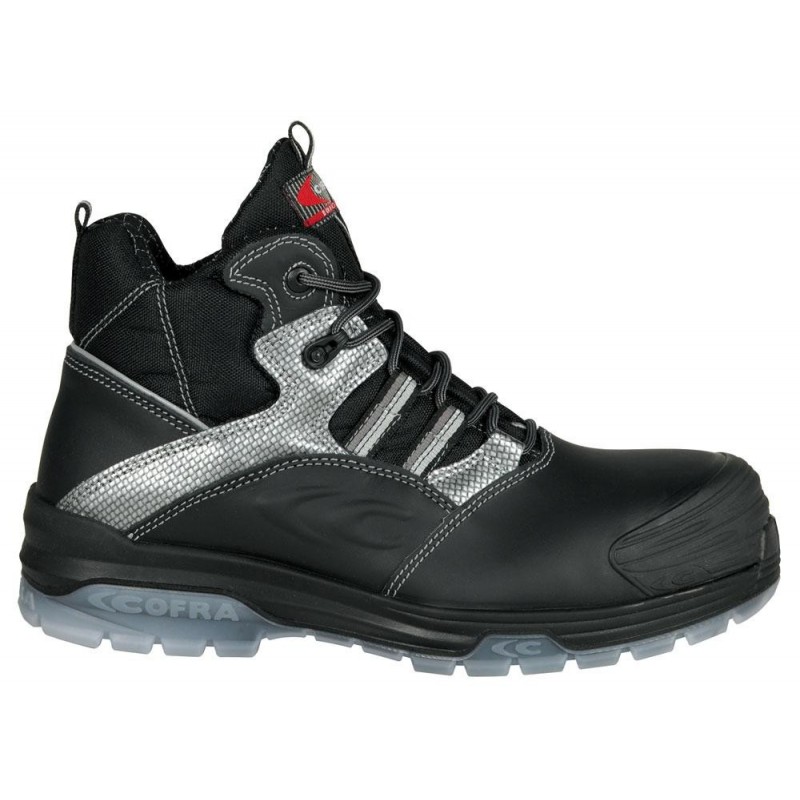 Chaussure de sécurité haute S3 SRC COFRA MODIGLIANI Noir. Vu de côté