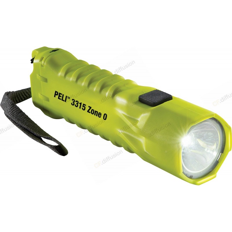 Lampe torche Atex PELI 3315Z0. Vu de face