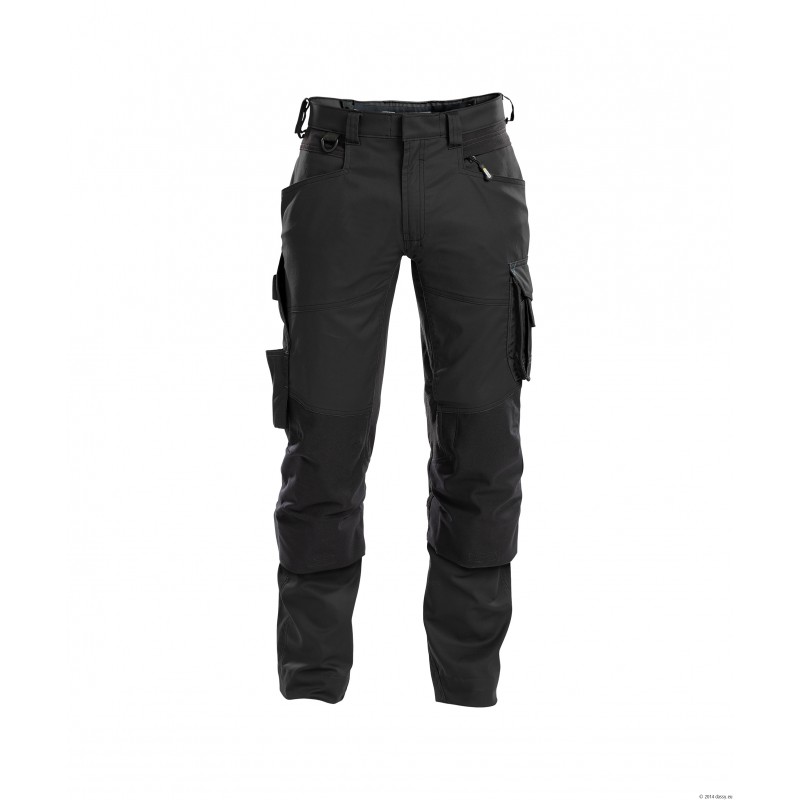 Pantalon de travail Dassy DYNAX Noir. Vu de face