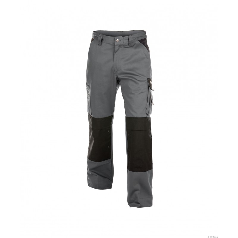 Pantalon de travail DASSY BOSTON 245 gr  coloris Gris / Noir. vu de face