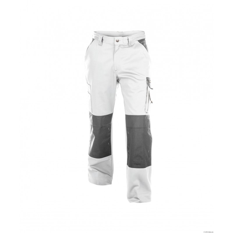 Pantalon de travail DASSY BOSTON 245 gr  coloris Blanc / Gris ciment