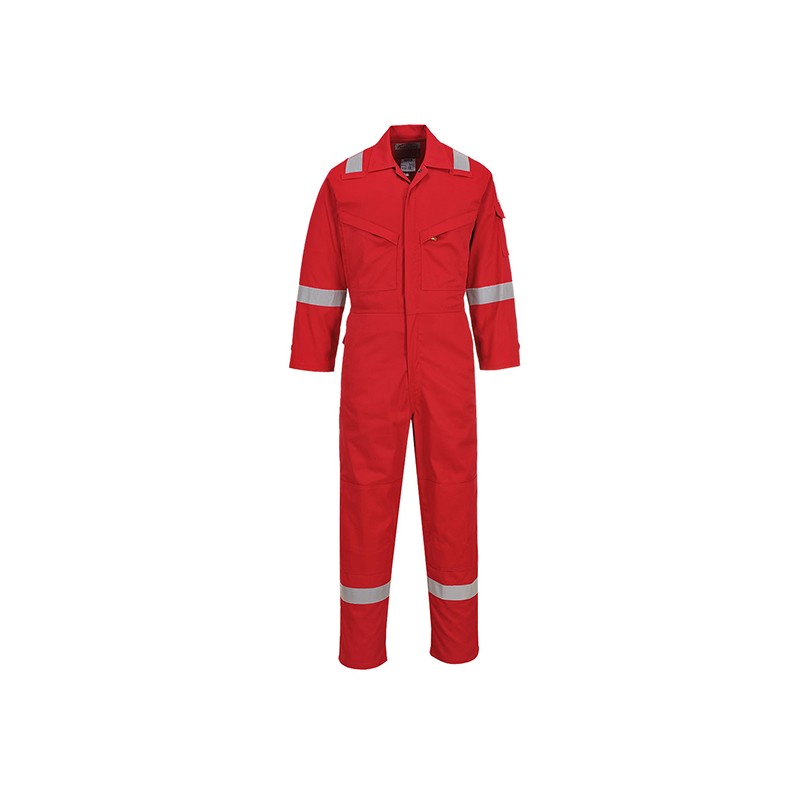Combinaison en Bizflame ATEX rouge - Vue de face