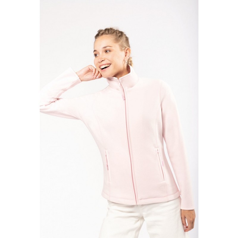 Veste polaire B&C K907 Rose. Vu de face