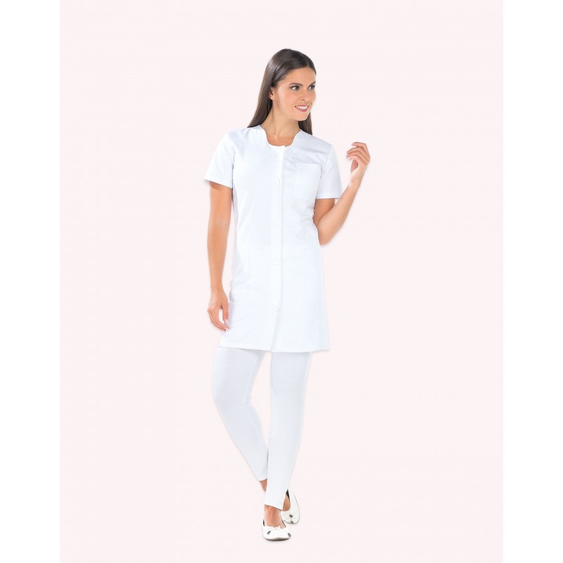 Blouse de travail femme REMI Elise 2190 Blanc. Vu de face