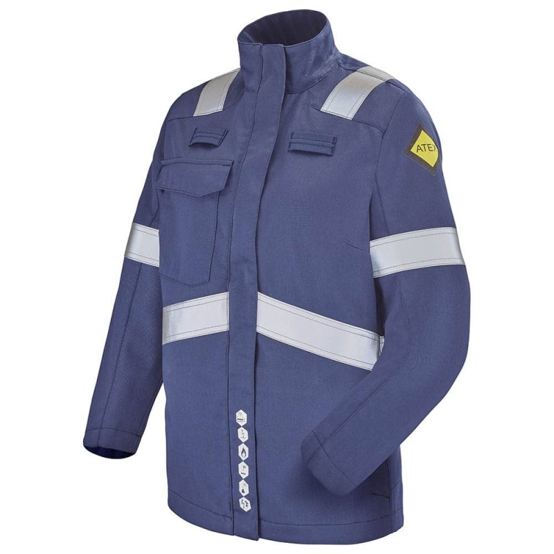 Blouson pour les femmes ATEX Cepovet 9D108496 Marine. Vu de face