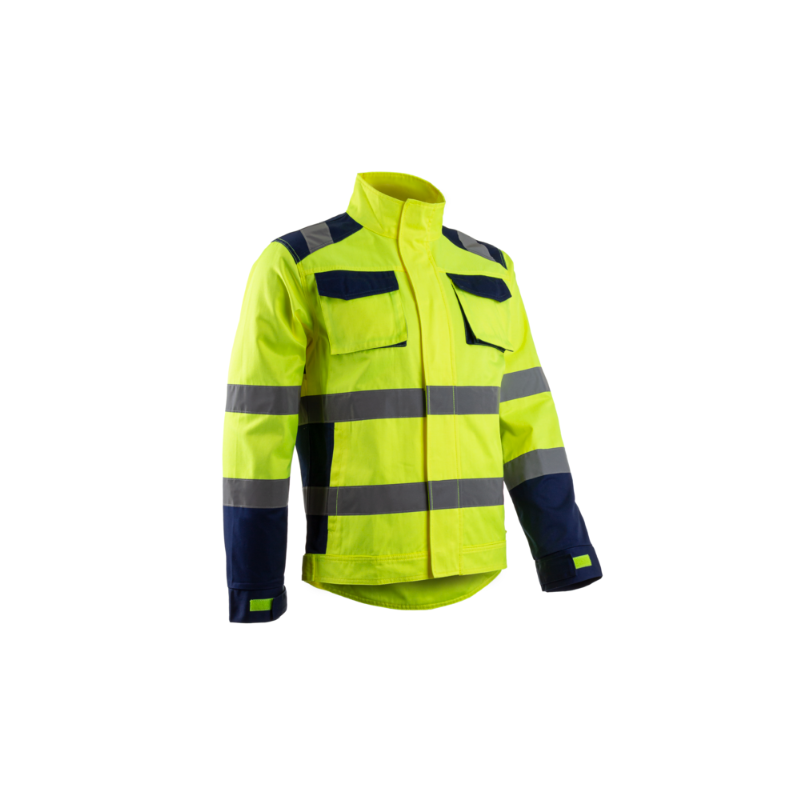 Veste Haute Visibilité Coverguard 5HBJ160 Jaune fluo/Marine. Vu de face