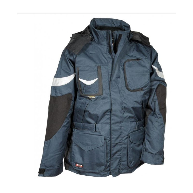 Parka anti froid Cofra ICESTORM Marine/Navy. Vu de face