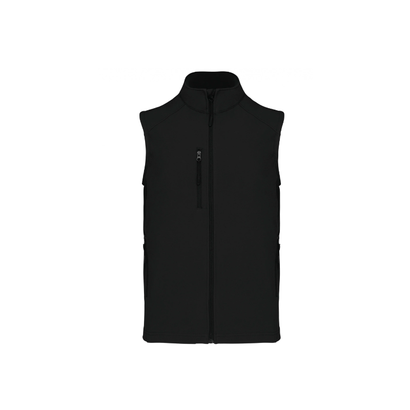 Bodywarmer en Softshell imperméable Noir