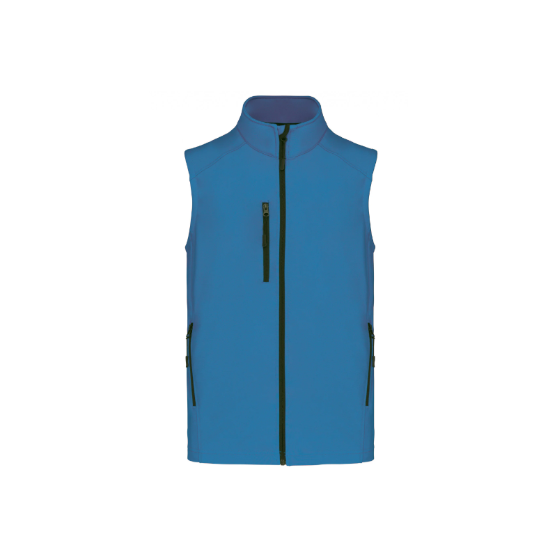 Bodywarmer en Softshell imperméable TOP TEX K403 Bleu