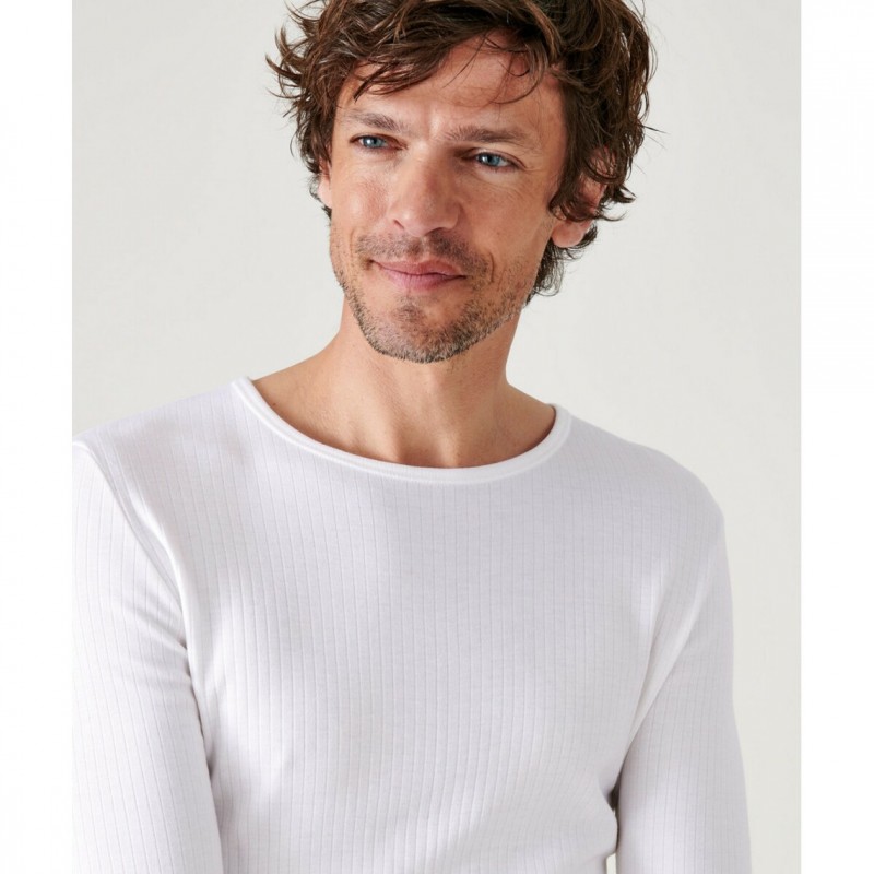 THERMOLACTYL "DAMART PRO " Homme manches longues coloris Blanc. Vu de face
