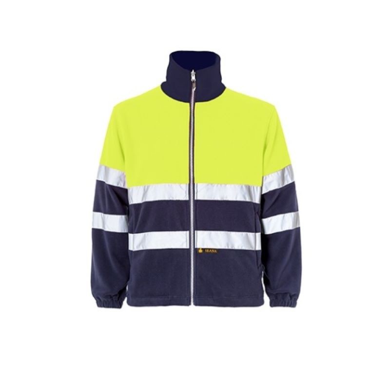 Veste polaire haute visibilité SEANA TEXTIL 0037801 Jaune fluo/marine. Vu de face