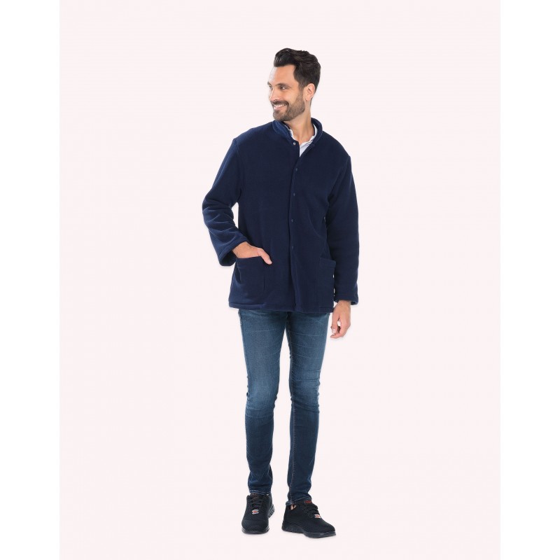 Passe-couloir/Veste polaire REMI Raphael Marine. Vu de face homme
