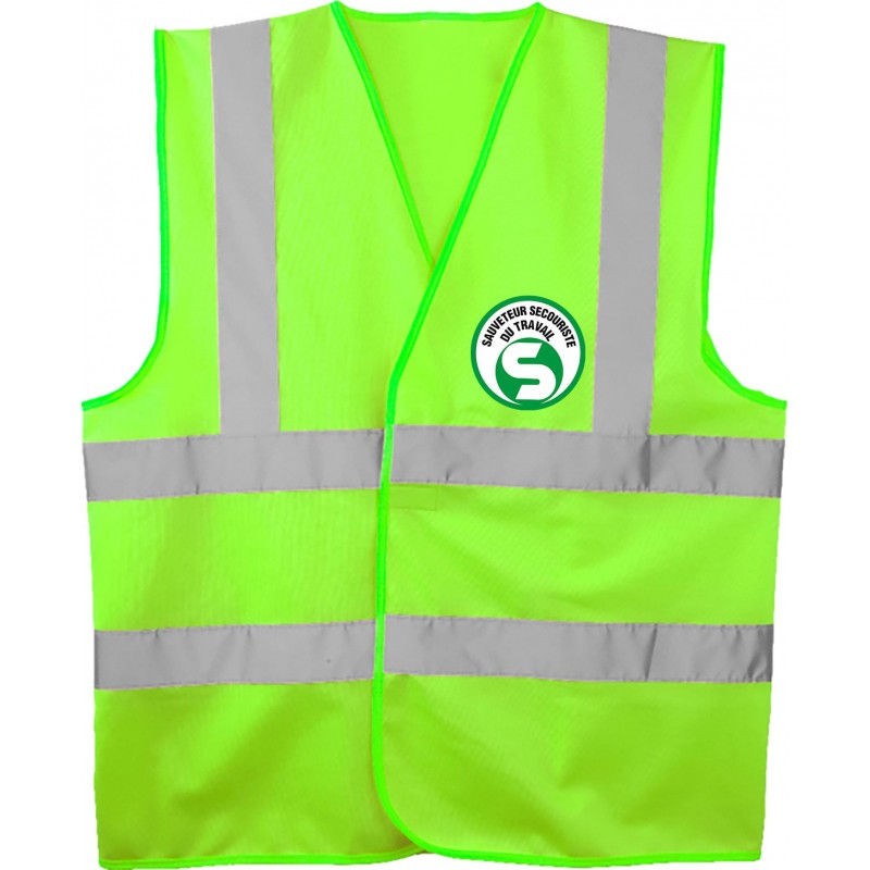 Gilet de sécurité haute visibilité S.S.T COVERGUARD MO70262 Vert fluo. Vu de face