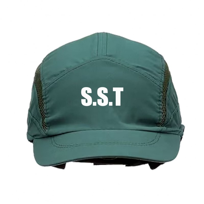 Casquette de protection anti-heurt 3M FRANCE 2030596 Vert. Vu de face