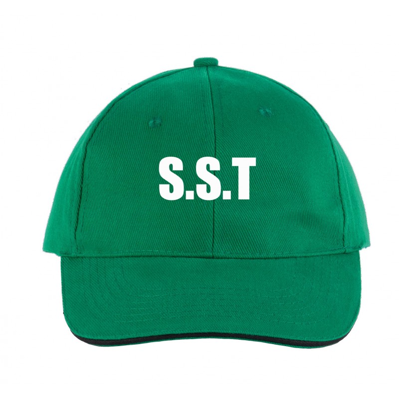 Casquette de protection pur coton spécial S.S.T TOP TEX - KP011. Vu de face