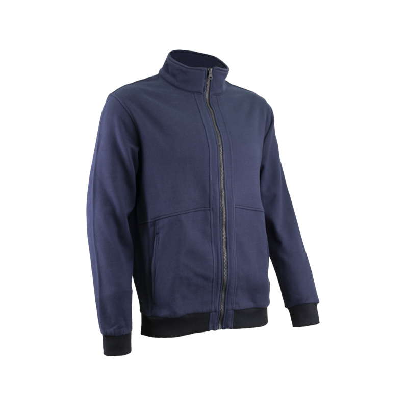 Veste retardateur de flamme et antistatique Coverguard 5LUG120 Marine. Vu de face
