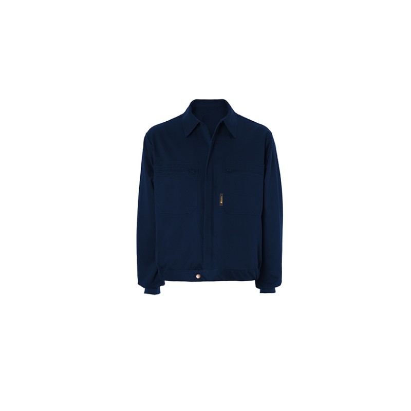 Blouson à fermeture éclaire 100 % coton SEANA TEXTIL - 0038150 Marine. Vu de face