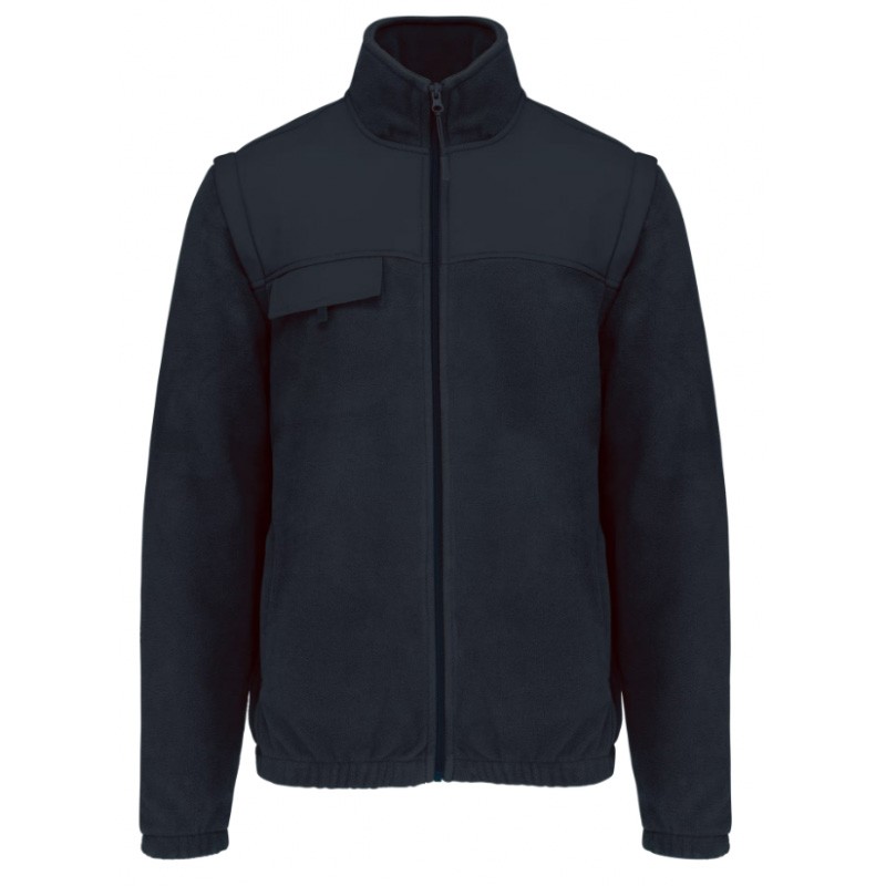 Veste polaire manches amovibles coloris Marine