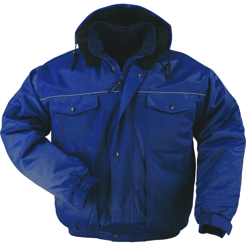 Blouson grand froid jusqu'à -45°C avec capuche amovible COVERGUARD - MO57640 Marine. Vu de face